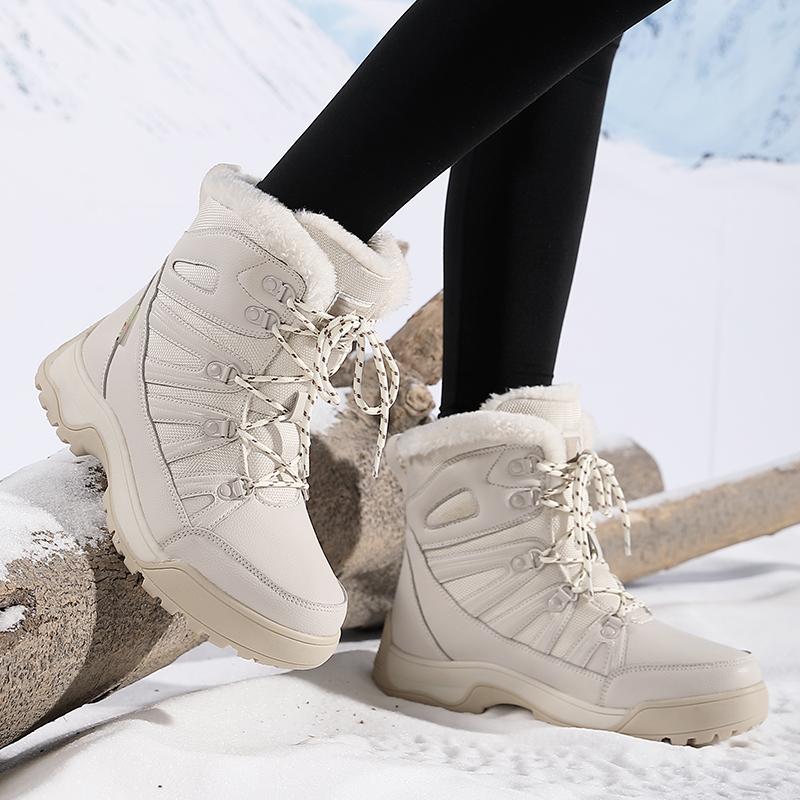 Botas de Invierno Impermeables para Mujer de Talla Grande, Botines Antideslizantes de Goma para Mujer, Botas de Nieve, Zapatos Cálidos de Invierno