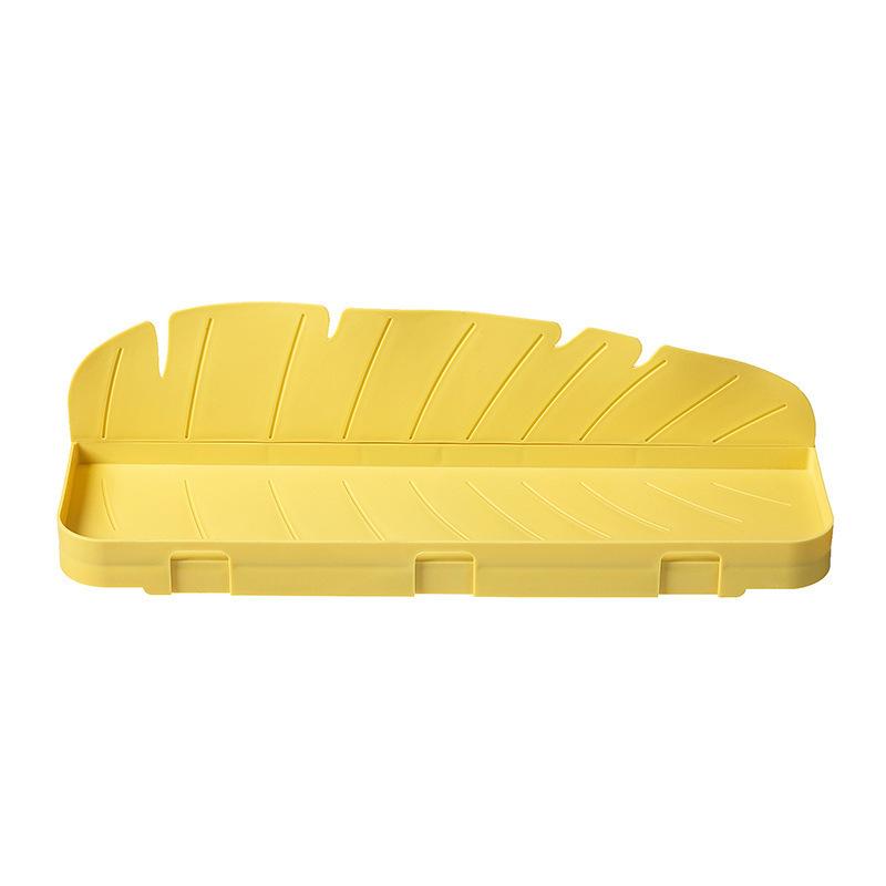 

2-in-1 Suction Sink Splash Guard Must - Have! Suction - Based with Storage | Kitchen Anti - Splash Barrier & Organizer Tray Tool жёлтый