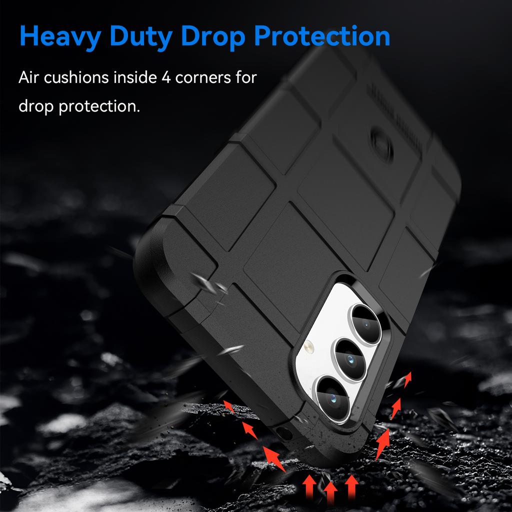For Samsung Galaxy A35 5G TPU Phone Case Shockproof Cell Phone Cover with Square Grid Texture