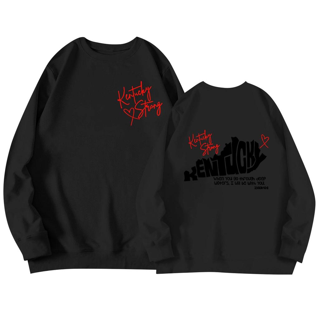 Women's Printed Round Neck Long Sleeved Loose Fitting Long Sleeved Casual Long Sleeved Top Hoodie