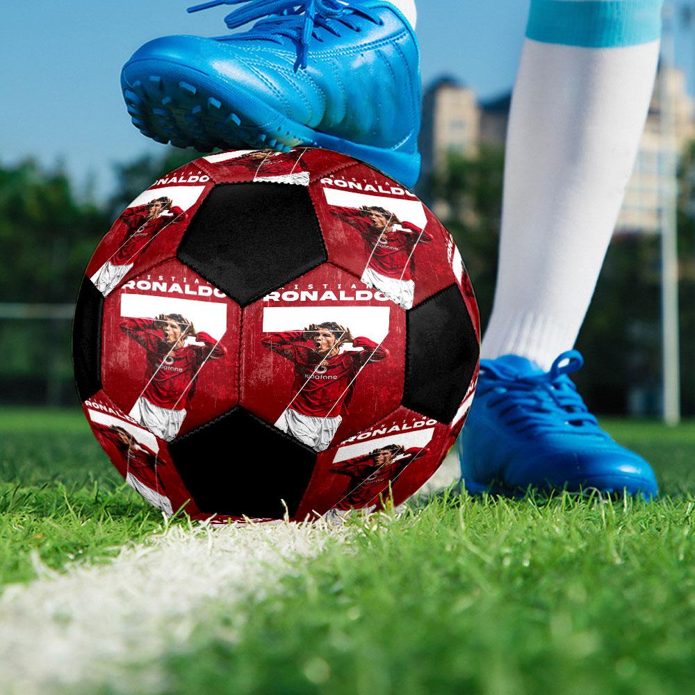 1pc CR7 Soccer Ball Size 5 Indoor Soccer Ball Fashion Colorful Backyard Game - Great For Sports Fans Gift HE17