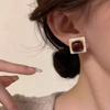 French Retro Square Earrings European and American Style Fashionable and Personalized Earrings Ladies' Travel Accessories