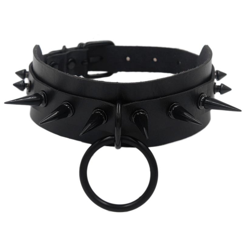 Gothischer Schmuck Punk Spike Goth Choker Halsketten Frauen Kragen Nieten Schwarz PU Leder Herren Halskette Chocker Halloween Geschenke