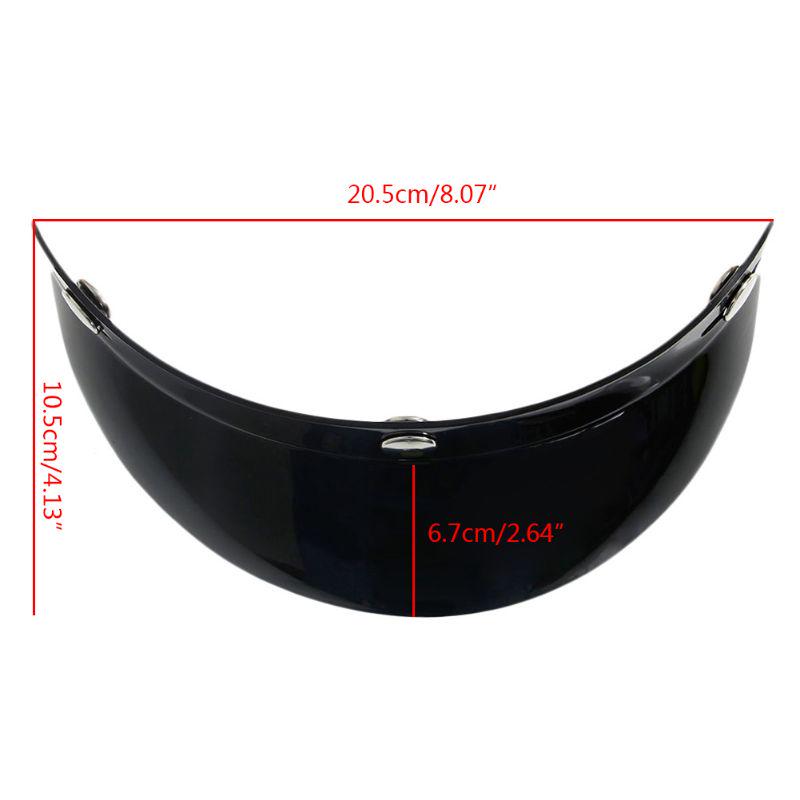 

Горячий универсальный 3 Snap Visor Защитная линза для мотоциклетных шлемов с открытым лицом чёрный