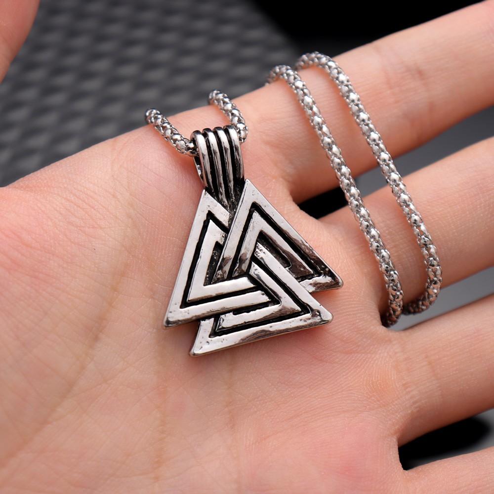 Vintage Nordic Rune Eagle Pendant Charm Men's Necklace Fashion Hip Hop Punk Accessories Jewelry Gift Dropship