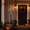 Festival Window Hanging Halloween Swinging Skeleton Decoration, 35" Large Spooky with Tree Decor Wooden Swing for Yard, Garden, Porch, Tree,