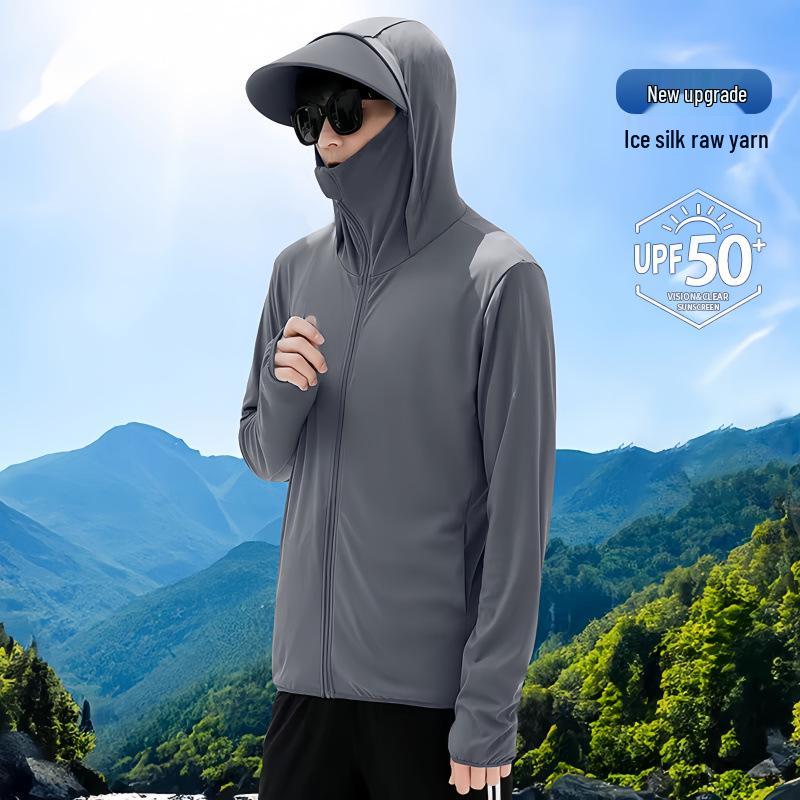 Men's 2026 Breathable Ice Silk Fishing Shirt - UV Sun Protection, Cooling, Lightweight Summer Outdoor Sportswear