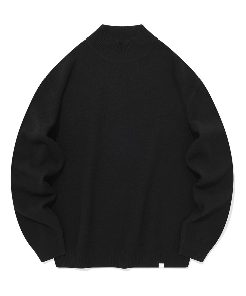 COVERNAT Lambswool Half Turtleneck Knit Black