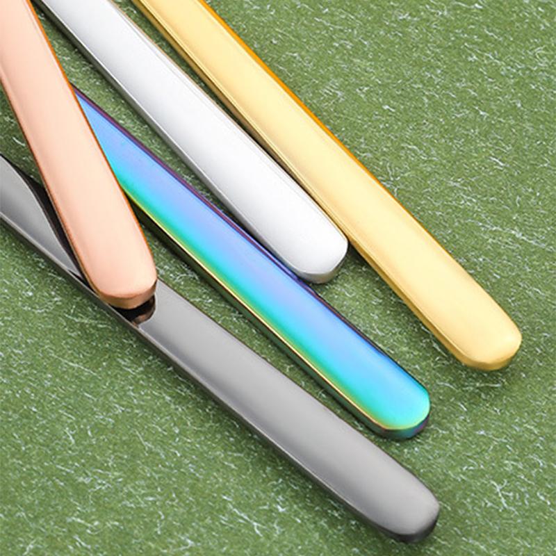 304 Edelstahl Langer Griff Rührlöffel Kaffeelöffel Teelöffel Dessertlöffel Rührstab Küchenwerkzeug Würzmischung Dessert