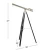 Decorative Brass Telescope on Tripod Vintage Spyglass Decor Copper Finish Nautical Home Accent