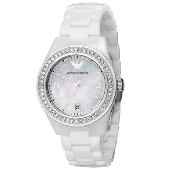

Часы женские Emporio Armani Crystal Mother of Pearl White Ceramic AR1426 [Товар]