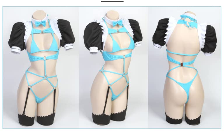 [Lavender] Ichinose Asuna PU Leather Costume for Photoshoots, Halloween, Christmas, Maid Outfit, Size M