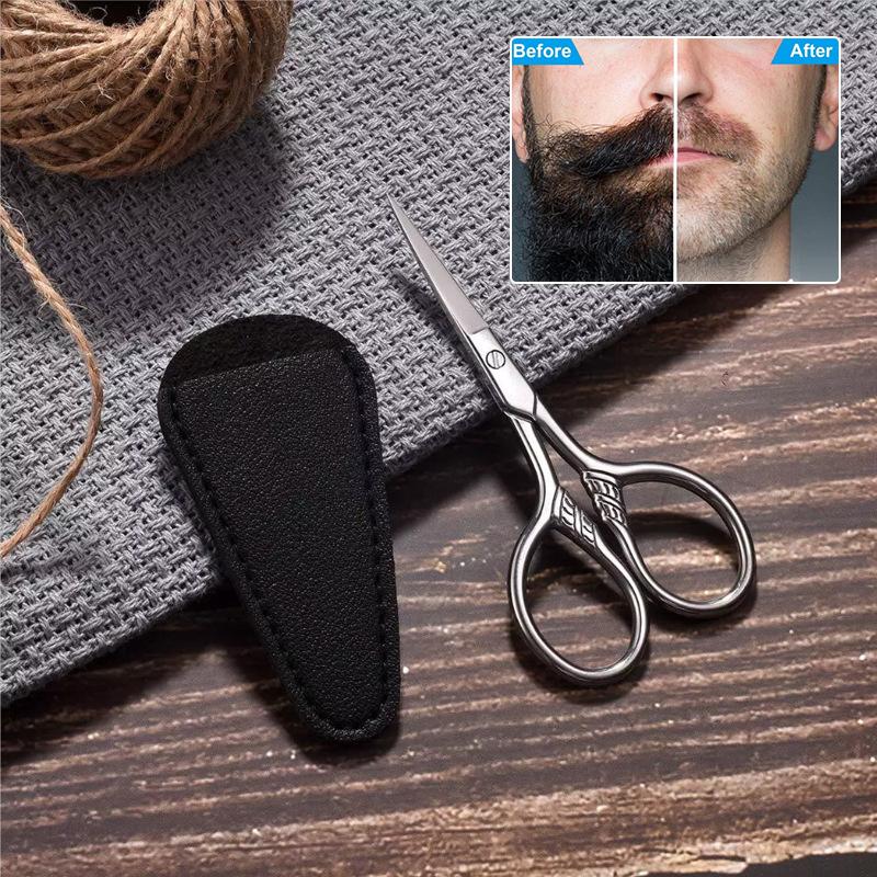 1 szt. Małe nożyczki ze stali nierdzewnej do makijażu i pielęgnacji brwi do manicure, do skórek paznokci, trymer do brody i wąsów, narzędzie do włosów w nosie