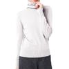 Women's Casual And Fashionable Knitted Pile Collar Solid Color Long Sleeved Top