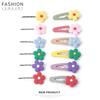 Hyunya Style Candy-Colored Flower Hairpin, Colorful Sweet Flower One-Word Clip Bangs Clip Edge Clip Female