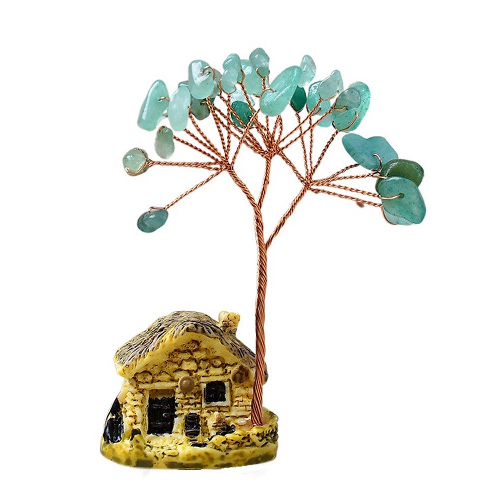 Creative Natural Crystal Tree Copper Wire Crystal Decorative Trees Fortune Tree Figurine  Desktop
