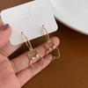 Korean Tide Personalized Versatile Hollow Bear Earrings Simple Versatile Cute Stud Earrings Cold Wind Earrings