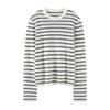 Elegant Striped Merino Wool Sweater - Spring/Autumn 2026 Women's Thin Knitwear
