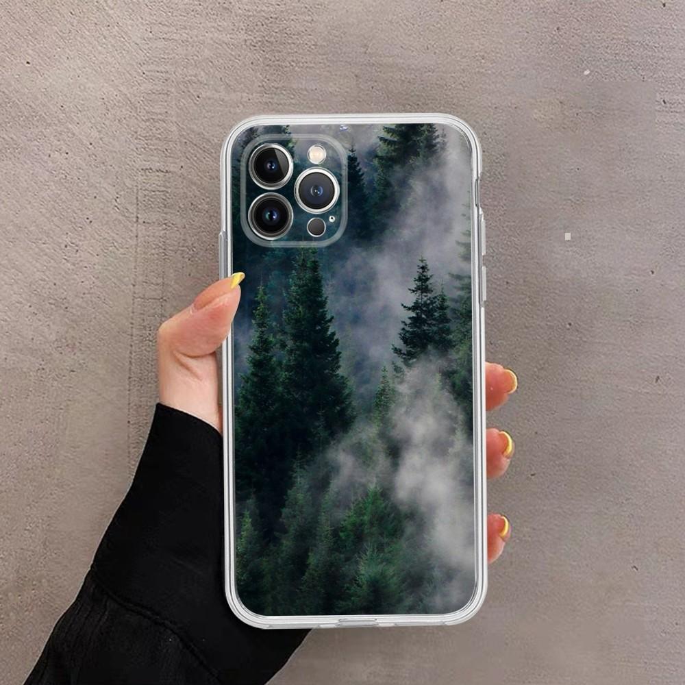 Mountain Forest Phone Case For IPhone 16 15 14 13 12 Mini 11 Pro XS Max X XR SE 6 7 8 Plus Soft Silicone Cover