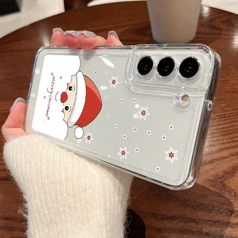 Christmas Tree Print Case For Samsung Galaxy S25 S24 S22 Ultra S23 S24 FE A17 A56 A16 A36 A26 A55 A15 A25 A54 5G Clear Soft TPU Phone Cover