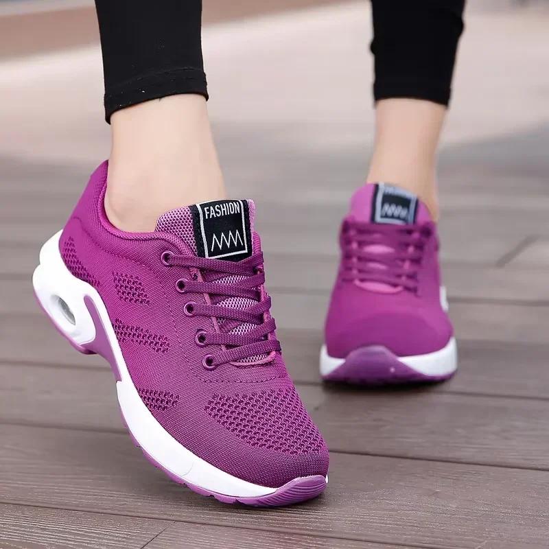 Women'S Running Shoes Lightweight Breathable Mesh Fashionable Luxurious Design Travel Shoes Outdoor Training Walking Shoes