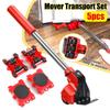 5 Teile/satz Heavy Duty Möbel Heber Mover Roller mit Rad Bar Moving Gerät Hebe Helfer Möbel Moving Transport Werkzeug