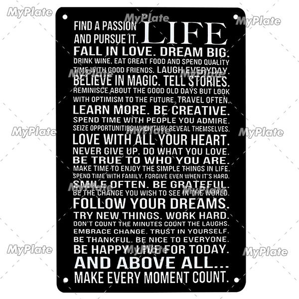 [MyPlate] LOVE Metal Sign Vintage Plaque Tin Sign Plate Wall Decor For Bar Club Man Cave Art Painting Gift