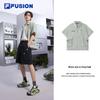 FILA FUSION Men's Loose-Fit Woven Short Sleeve Shirt