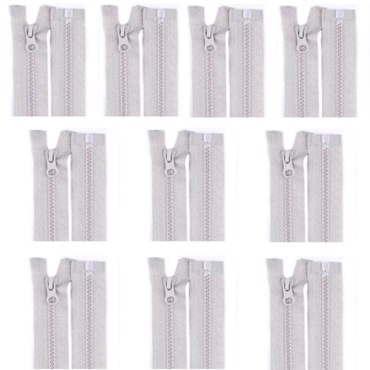 Pack of 10 Nylon Zippers for Sewing Craft Open-end Zips Fasteners 27.5Inch/70cm Zippers for Bag Clothing Sewing Supplies