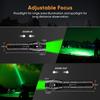 WINDFIRE Green Light Tactical Flashlight, Powerful Green Flashlight, 1 Lighting Mode, Adjustable Zoom Handheld Light, IPX4 Waterproof, Pig Wolf Mint L