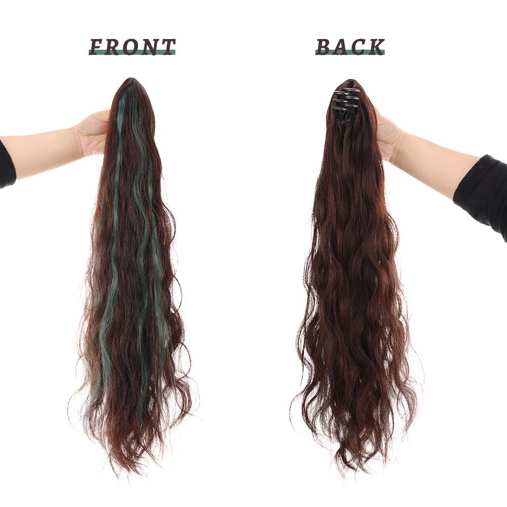 Synthetic 24inch Claw Clip On Ponytail Hair Extension Ponytail Extension Hair For Women Pony Tail Hair Hairpiece