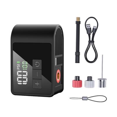 Mini Easy Carry Bicycles Tire Pump With LCD Screen AI Auto Inflation Intelligent Systems LED Night Lights Universal Valves Attachments