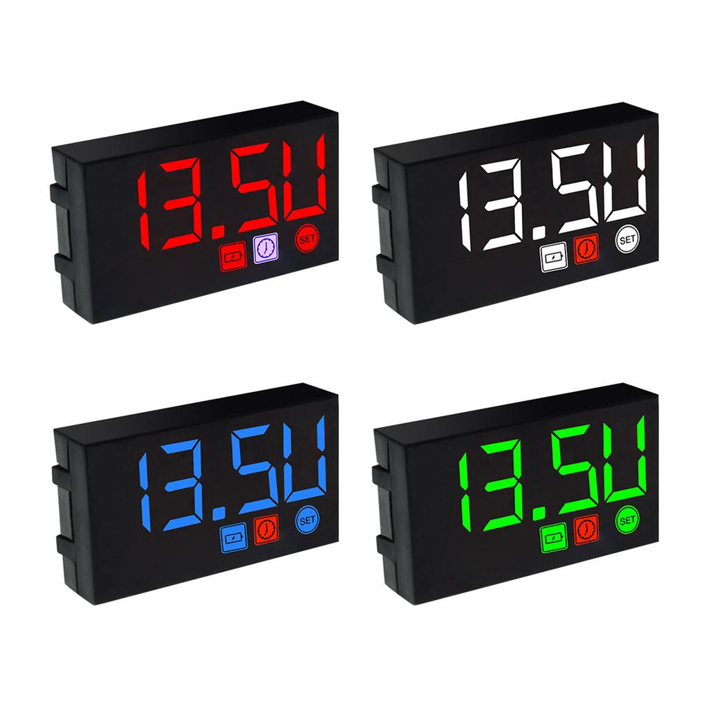 12V Motorcycles Digital Clock Voltmeter Thermometer Motorcycles Accessory Electronic Meter Waterproof