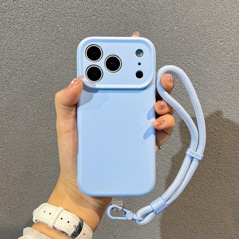 With lanyard, suitable for Apple 11promax mobile phone case iPhone11air liquid silicone anti-drop case, female.