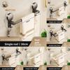 Modern Minimalist Suction Towel Rack With Dual Bars For Bathroom Storage And Organization