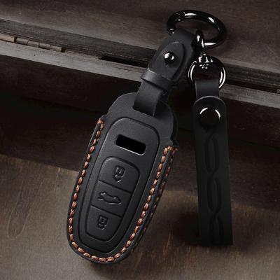 Leather Car Key Case Cover for A3 A4 B9 A6 C8 A7 S7 4K A8 D5 S8 Q7 Q8 SQ8 E-tron 2018 2019 2020 2021 2022 2023
