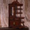 1:12 Scale Antique Doll House Screen Cabinet Model Figurine With Functional Drawers And LED Light for Scene Displaying