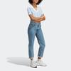 adidas Originals Women's Blue Crop Short Sleeve Polo Shirt IP3756