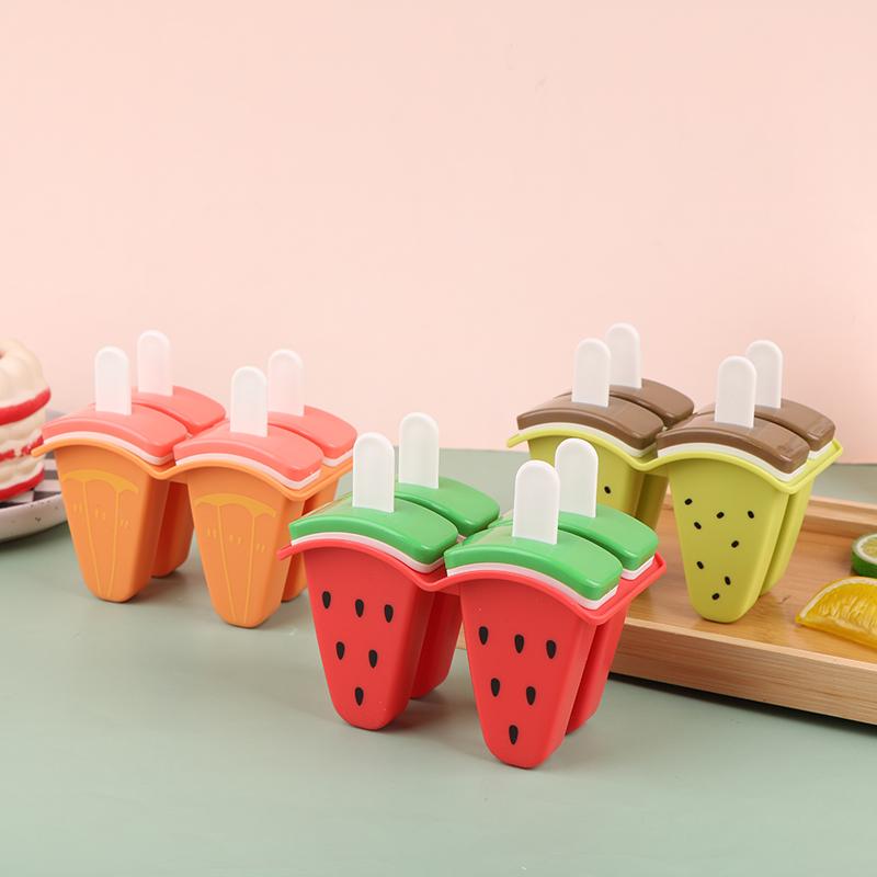 Ice Cream Mold With Cover Watermelon Shape Mold Diy Homemade Ice Popsicle Mould Frozen Juice Milk Kitchen Ice Cream Make Tools