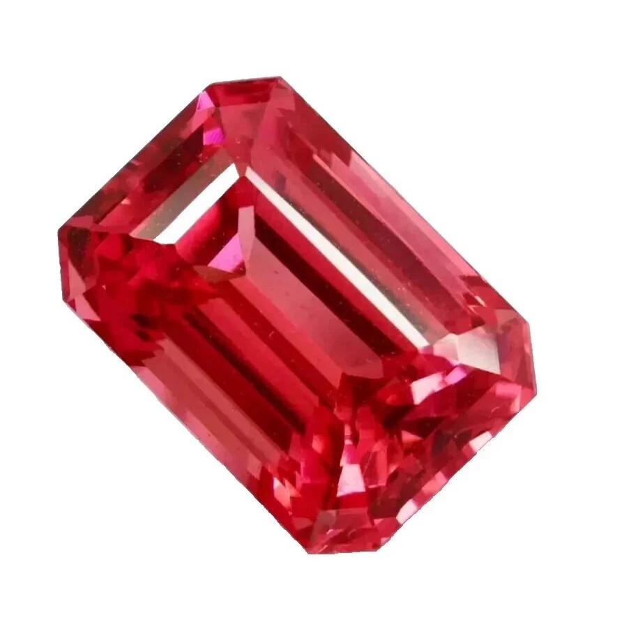 Emerald Cut Natural Padparadscha Sapphire 10-12 Ct Beautiful Certified Gemstone