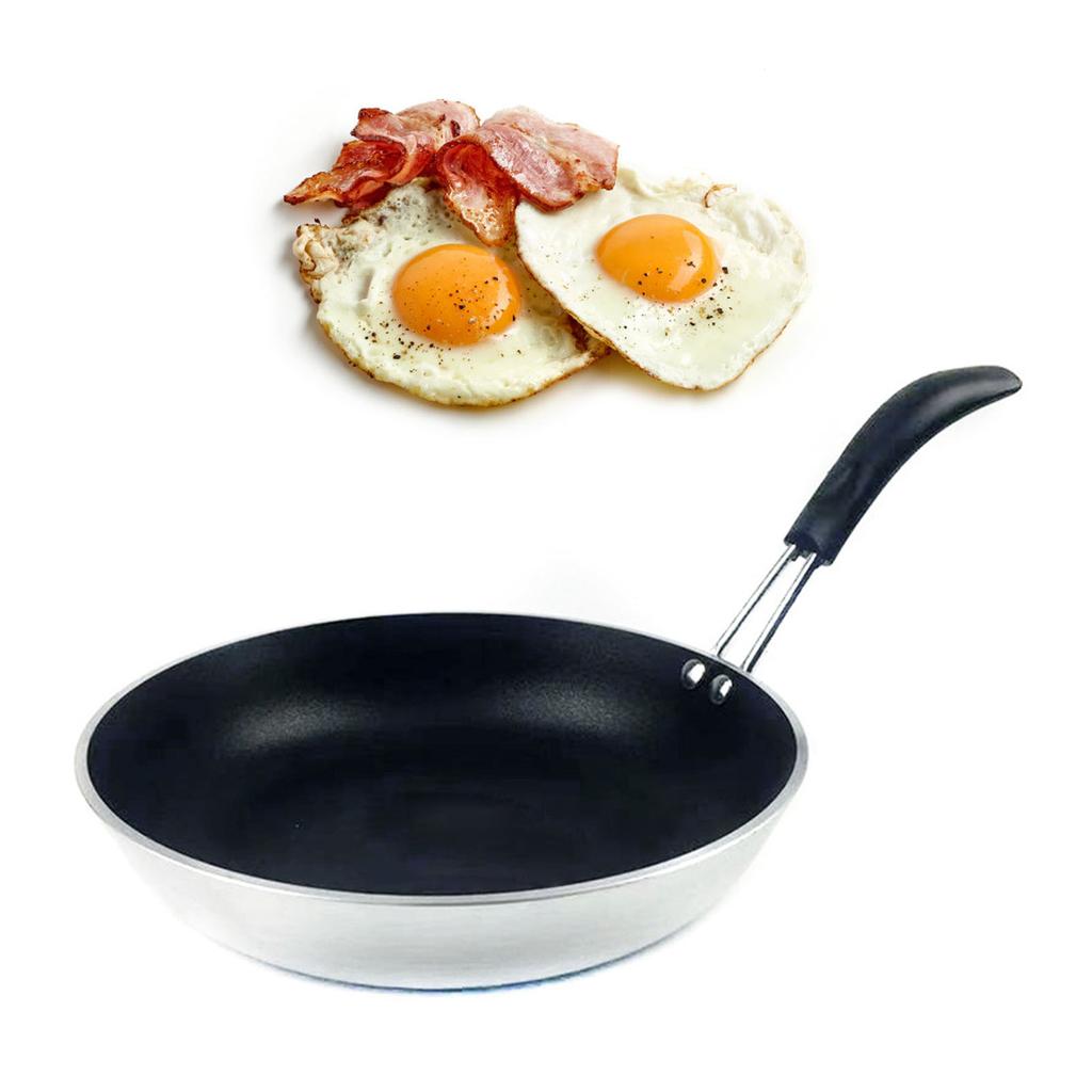 Bratpfanne Antihaft Hochtemperaturbeständig Klein Flacher Boden Aluminiumlegierung Universal für Induktionsherd