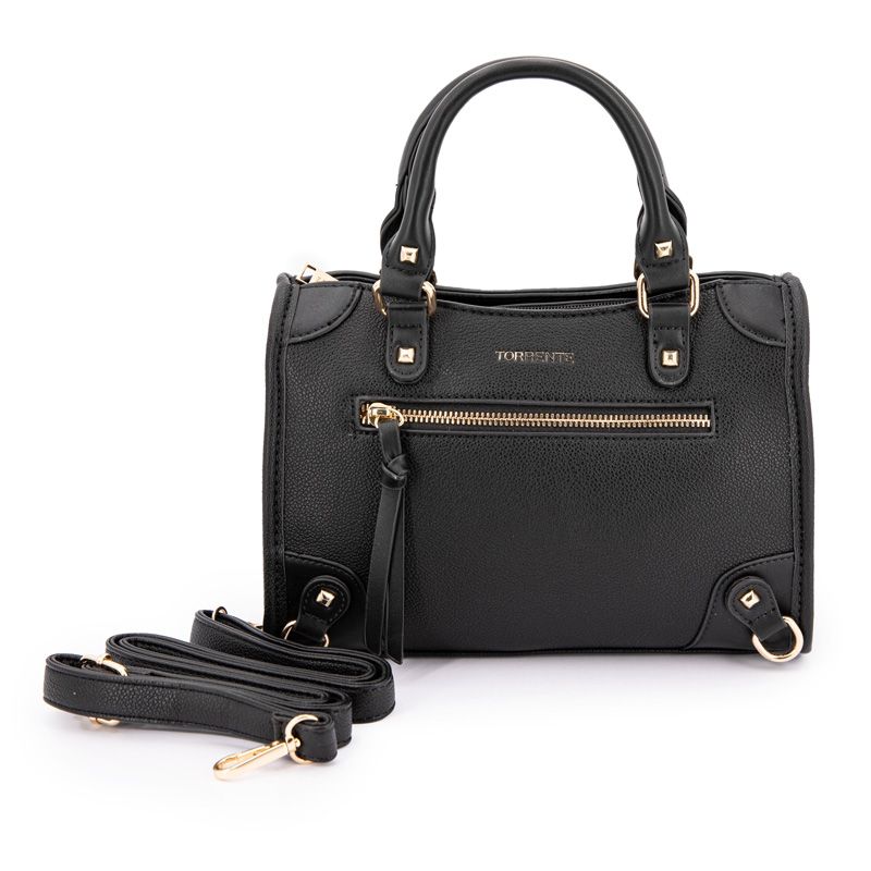 

Маленькая сумочка из зерненой веганской кожи с золотыми заклепками Женский TORRENTE