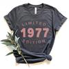 1970 až 1979 Limitovaná edice Unisex tričko Vintage 1975 Narozeninové tričko 1970 až 1979 Narozeni v tričku Top Dámské trička k 50. narozeninám