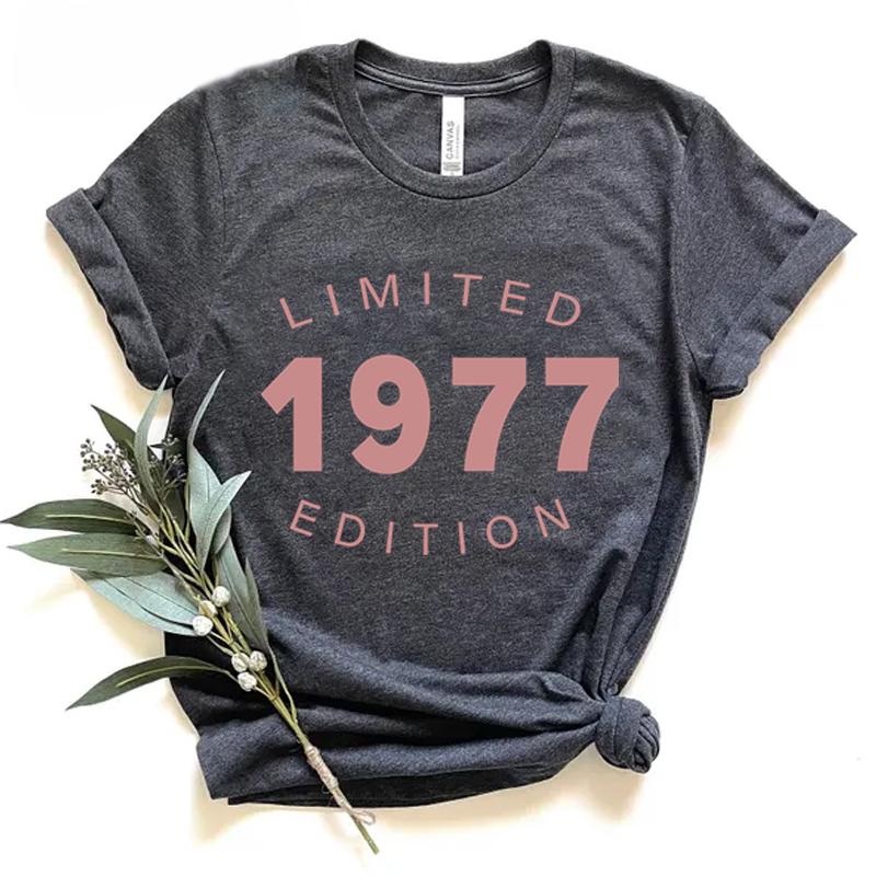 1970 až 1979 Limitovaná edice Unisex tričko Vintage 1975 Narozeninové tričko 1970 až 1979 Narozeni v tričku Top Dámské trička k 50. narozeninám