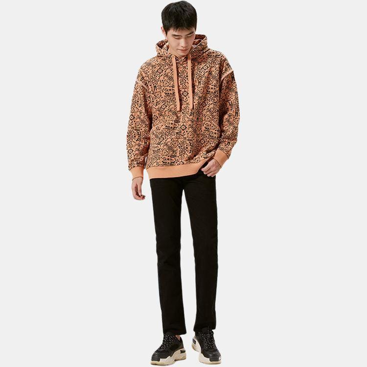 Levis FW22 Floral Print Kapuzenpullover Langarm Sweatshirt Herren Sweatshirt Orange A5187-0001