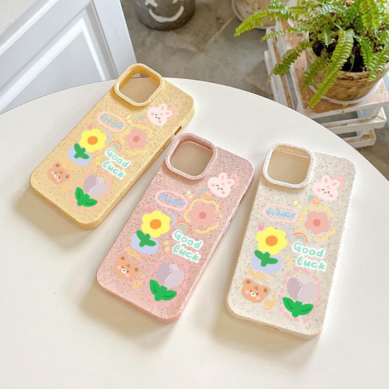 Phone Case for iPhone 16 15 14 13 12 11 Pro Max iPhone 11 13 16 15 14 12 X XS XR 6 7 8 SE iPhone 6 7 8 Plus Degradable Wheat Straw Case Cover