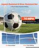 Soccer Goal 3.6 x 1.8 m Soccer Net for Backyard Collapsible Base Yellow, Portable & Quick Setup, with Metal Base, Carry Bag, Ground Stakes, for Youth