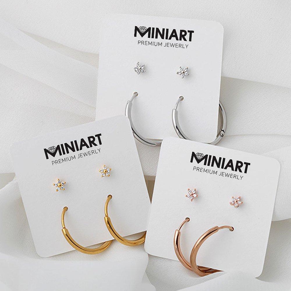 Flower shower piercing + ring piercing [pair sold]