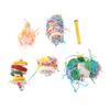 Bird Shredding Toy Colorful Boredom Relief Parrot Chewing Perch Toy Set for Cockatiels Lovebirds Parakeets