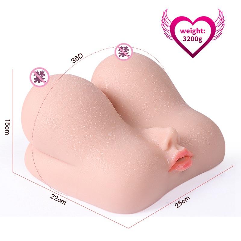 3D Big Ass 3.2kg Male Multi-Purpose Masturbator Airplane Cup Oral Breast Sex Anal Sex 36D Big Breast Penis Adult Products